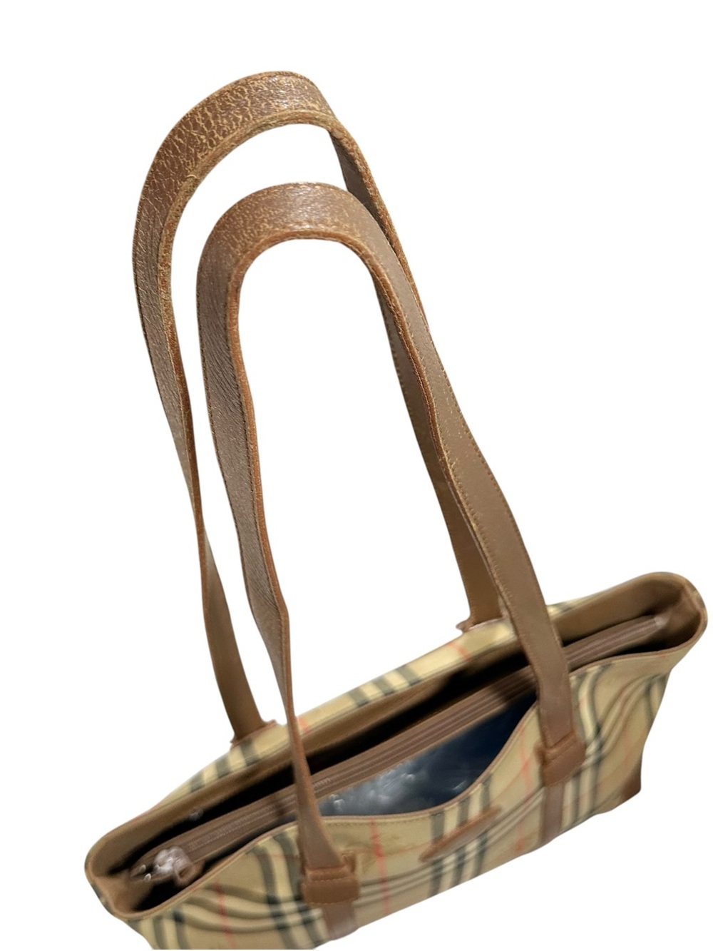 Burberry Nova Check & Brown Leather Large Tote Bag - Picture 15 of 16